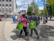 Shoppers With Go Asia Bags