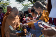 Pindapata Tradition In Indonesia