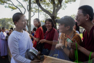 Pindapata Tradition In Indonesia