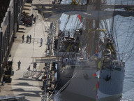 Mexican Navy Tall Ship's Mast Strikes Brooklyn Bridge