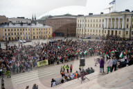 Protest Against The Government In Helsinki, Finland