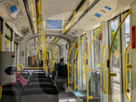 Interior Of A Modern Tram In Augsburg