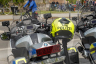 Bavarian Police Motorcycles And Helmet