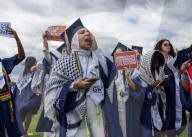 George Washington University Students Walk Out Of Commencement 