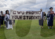 George Washington University Students Walk Out Of Commencement 