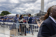 George Washington University Students Walk Out Of Commencement 