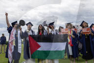 George Washington University Students Walk Out Of Commencement 