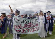 George Washington University Students Walk Out Of Commencement 
