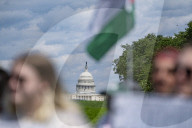 Gathered At The Washington Monument To Show They Want George Washington University To Divest