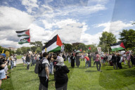 Gathered At The Washington Monument To Show They Want George Washington University To Divest