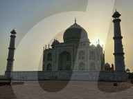 Taj Mahal Seen Just After Sunrise