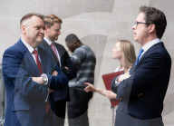 Guests depart Sunday with Laura Kuenssberg at the BBC, Broadcasting House, London, UK.