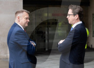 Guests depart Sunday with Laura Kuenssberg at the BBC, Broadcasting House, London, UK.