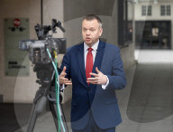 Guests depart Sunday with Laura Kuenssberg at the BBC, Broadcasting House, London, UK.