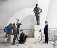 Guests depart Sunday with Laura Kuenssberg at the BBC, Broadcasting House, London, UK.