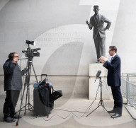 Guests depart Sunday with Laura Kuenssberg at the BBC, Broadcasting House, London, UK.