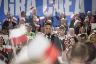 Presidential Candidate Rafal Trzaskowski's Exit Poll Rally.