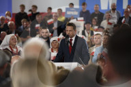 Presidential Candidate Rafal Trzaskowski's Exit Poll Rally.