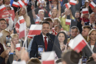 Presidential Candidate Rafal Trzaskowski's Exit Poll Rally.