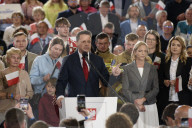 Presidential Candidate Rafal Trzaskowski's Exit Poll Rally.