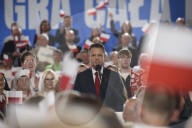 Presidential Candidate Rafal Trzaskowski's Exit Poll Rally.