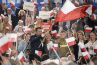 Presidential Candidate Rafal Trzaskowski's Exit Poll Rally.