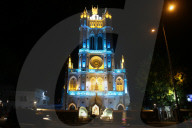St. Joseph's Metropolitan Cathedral Illuminated At Night