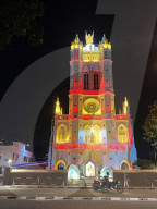 St. Joseph's Metropolitan Cathedral Illuminated At Night
