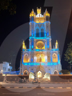 St. Joseph's Metropolitan Cathedral Illuminated At Night