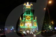 St. Joseph's Metropolitan Cathedral Illuminated At Night