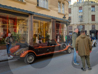 Classic Sightseeing Car For Tourists In Prague