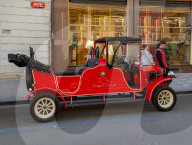 Classic Sightseeing Car For Tourists In Prague