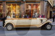 Classic Sightseeing Car For Tourists In Prague