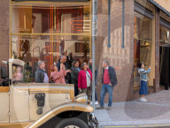 Classic Sightseeing Car For Tourists In Prague