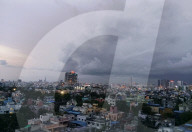 Cloudy Skyline Of Kolkata