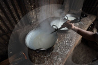 The Making Of Khuwa Or Kurauni In Nepal