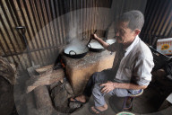 The Making Of Khuwa Or Kurauni In Nepal