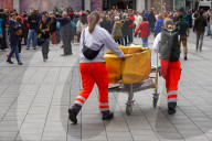 Paramedics On Duty At Marienplatz Event In Munich