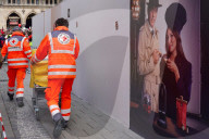 Paramedics On Duty At Marienplatz Event In Munich