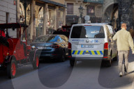 Prague Police Car On Patrol