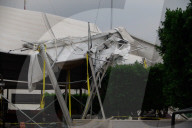 Book Fair Structure Callapsed Because Strong Wind