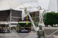 Book Fair Structure Callapsed Because Strong Wind