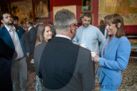 Rachel Reeves UK Chancellor of the Exchequer hosts a Business Breakfast reception for European entrepreneurs, start-ups and investors