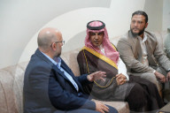 The Saudi Ambassador In Damascus, Faisal Bin Saud Al-Mujfel, On A Field Tour At Damascus International Airport.