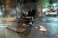 Van Engulfs In Flames On Manhattan Avenue And West 115 Street