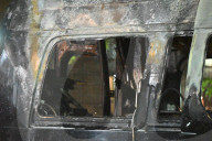 Van Engulfs In Flames On Manhattan Avenue And West 115 Street