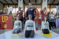 Campaigners Stage Oil Spill Outside Shell London HQ