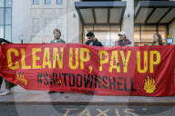 Campaigners Stage Oil Spill Outside Shell London HQ