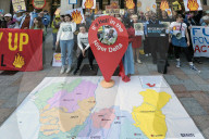 Campaigners Stage Oil Spill Outside Shell London HQ