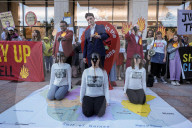 Campaigners Stage Oil Spill Outside Shell London HQ
